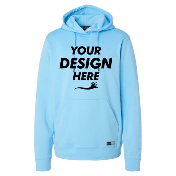 Oakley Men's Team Issue Hydrolix Hooded Sweatshirt, Carolina Blue, Front view, Mockup