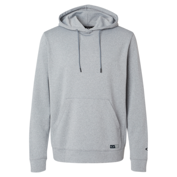 Oakley Men's Team Issue Hydrolix Hooded Sweatshirt, New Granite Heather, Front view
