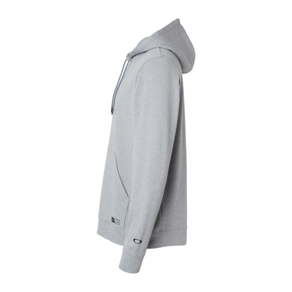 Oakley Men's Team Issue Hydrolix Hooded Sweatshirt, New Granite Heather, Left Sleeve view
