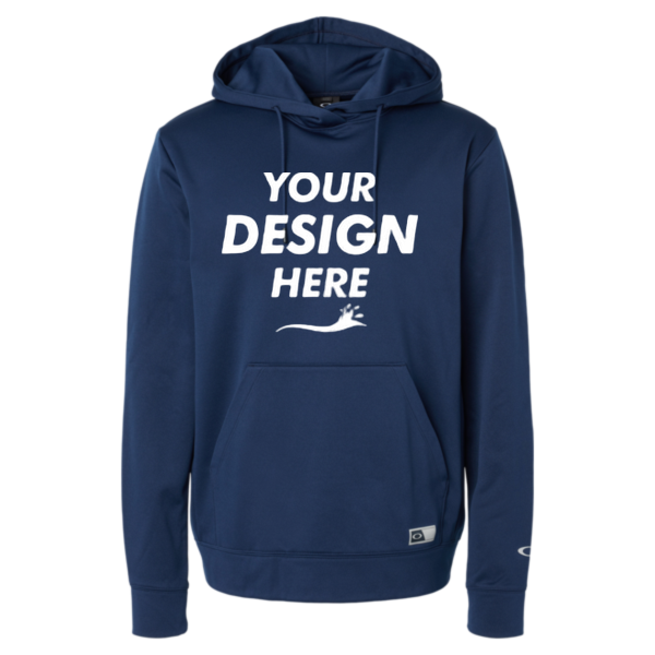 Oakley Men's Team Issue Hydrolix Hooded Sweatshirt, Team Navy, Front view, Mockup