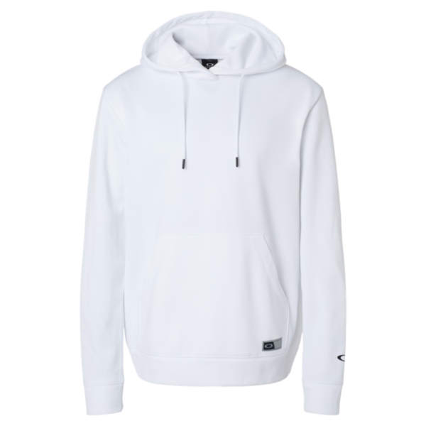 Oakley Men's Team Issue Hydrolix Hooded Sweatshirt, White, Front view