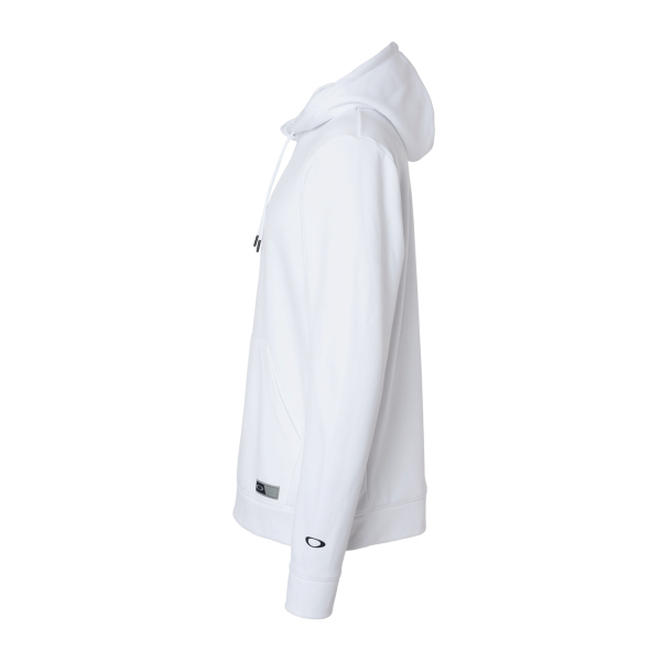 Oakley Men's Team Issue Hydrolix Hooded Sweatshirt, White, Left Sleeve view