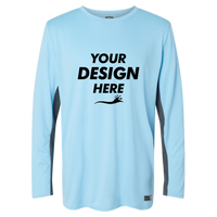 Oakley Men's Team Issue Hydrolix Long Sleeve T-Shirt, Carolina Blue, Front view, Mockup