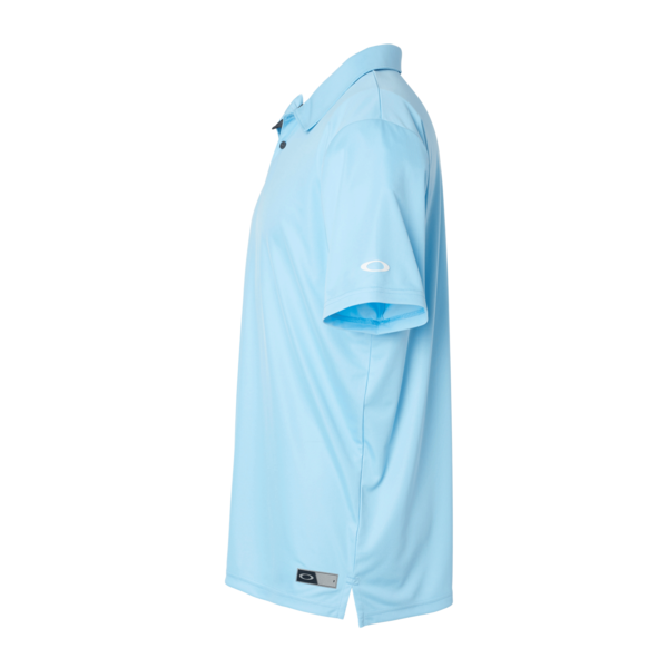 Oakley Men's Team Issue Hydrolix Polo, Carolina Blue, Left Sleeve view