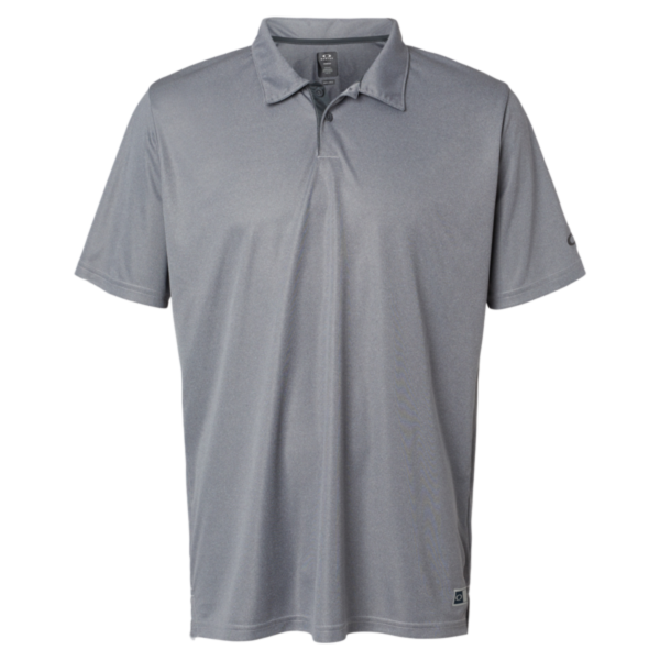 Oakley Men's Team Issue Hydrolix Polo, New Granite Heather, Front view