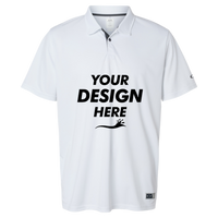 Oakley Men's Team Issue Hydrolix Polo, White, Front view, Mockup