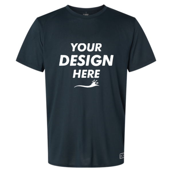 Oakley Men's Team Issue Hydrolix T-Shirt, Blackout, Front view, Mockup