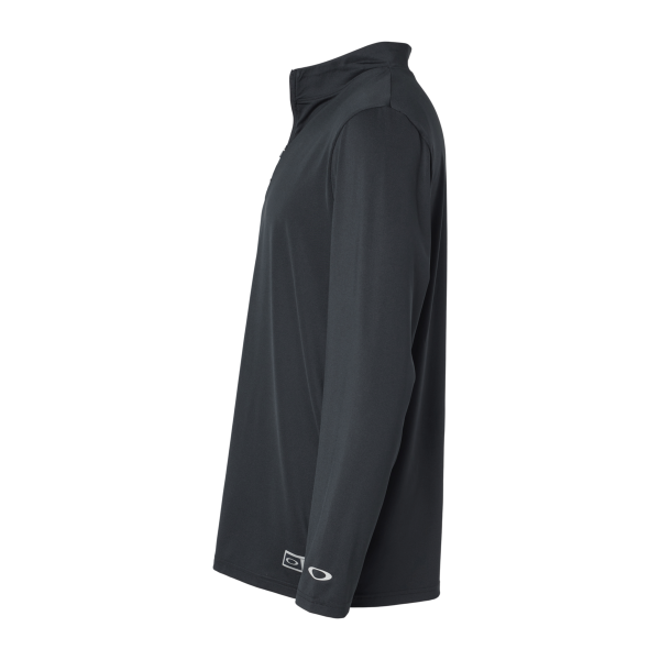 Oakley Men's Team Issue Podium Quarter-Zip Pullover, Blackout, Left Sleeve view