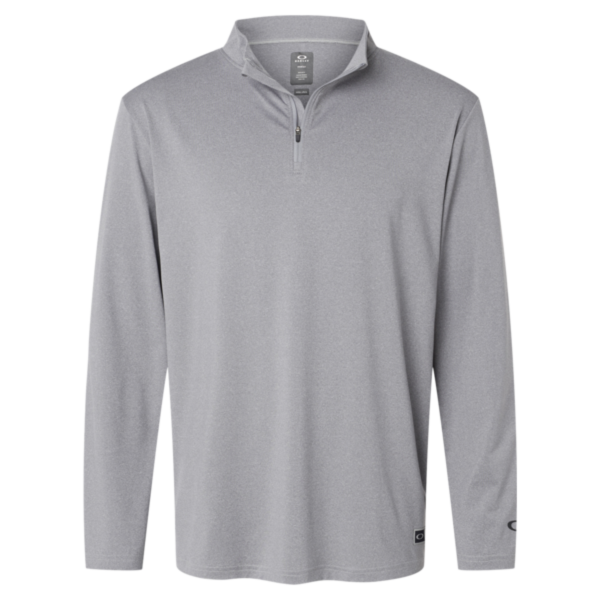 Oakley Men's Team Issue Podium Quarter-Zip Pullover, New Granite Heather, Front view