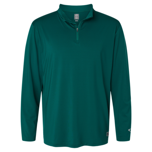 Oakley Men's Team Issue Podium Quarter-Zip Pullover, Team Fir, Front view