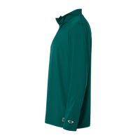 Oakley Men's Team Issue Podium Quarter-Zip Pullover, Team Fir, Left Sleeve view