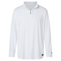 Oakley Men's Team Issue Podium Quarter-Zip Pullover, White, Front view
