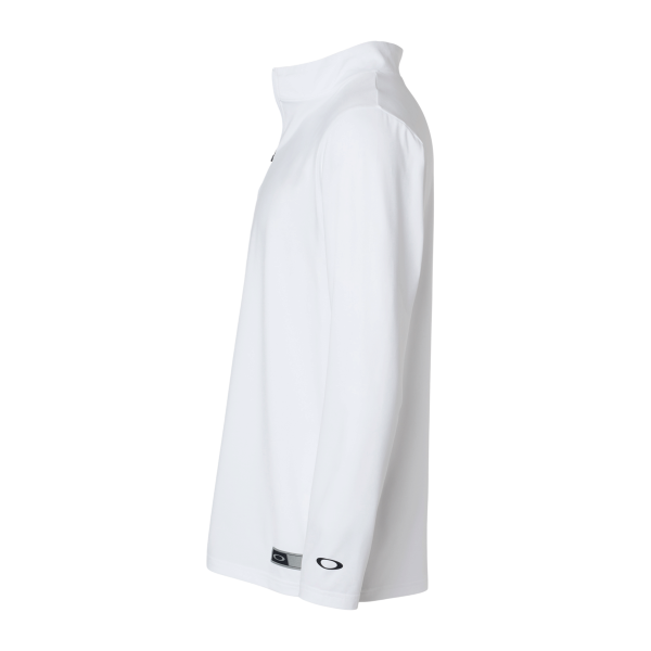 Oakley Men's Team Issue Podium Quarter-Zip Pullover, White, Left Sleeve view