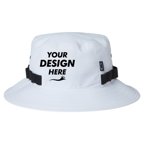 Oakley Team Issue Bucket Hat, White, Front view, Mockup
