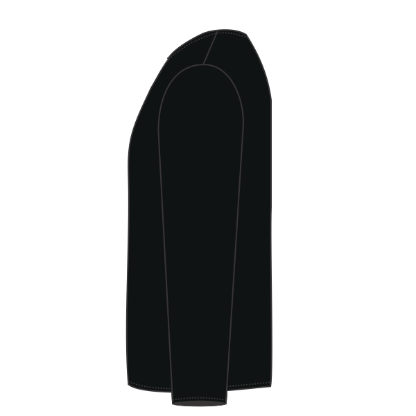 Paragon Unisex Barbados Performance Pin Dot Long Sleeve T-Shirt, Black / Light Charcoal, Left Sleeve view