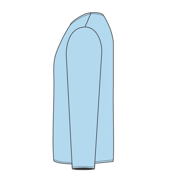Paragon Unisex Barbados Performance Pin Dot Long Sleeve T-Shirt, Blue Mist / Light Teal, Left Sleeve view