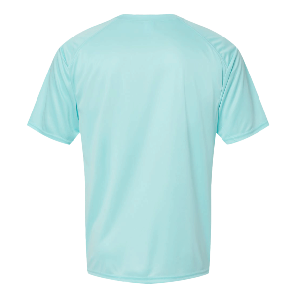 Paragon Unisex Islander Performance T-Shirt, Aqua Blue, Back view