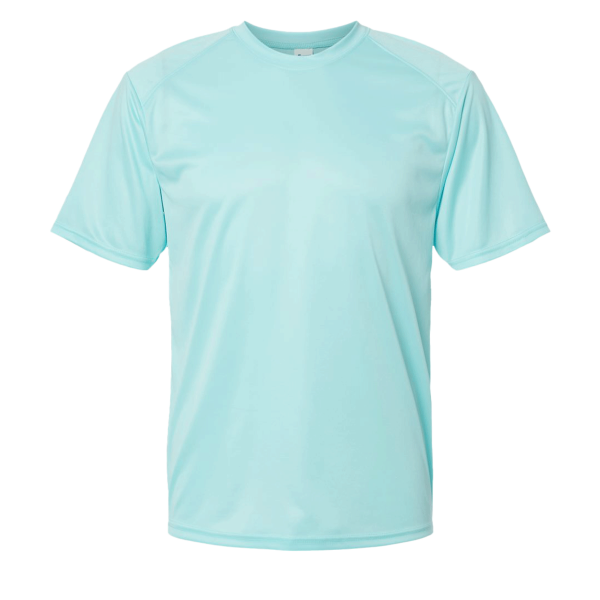 Paragon Unisex Islander Performance T-Shirt, Aqua Blue, Front view