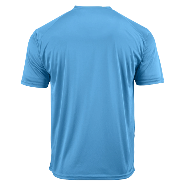 Paragon Unisex Islander Performance T-Shirt, Bimini Blue, Back view