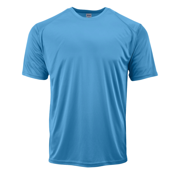 Paragon Unisex Islander Performance T-Shirt, Bimini Blue, Front view