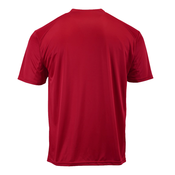 Paragon Unisex Islander Performance T-Shirt, Cardinal, Back view