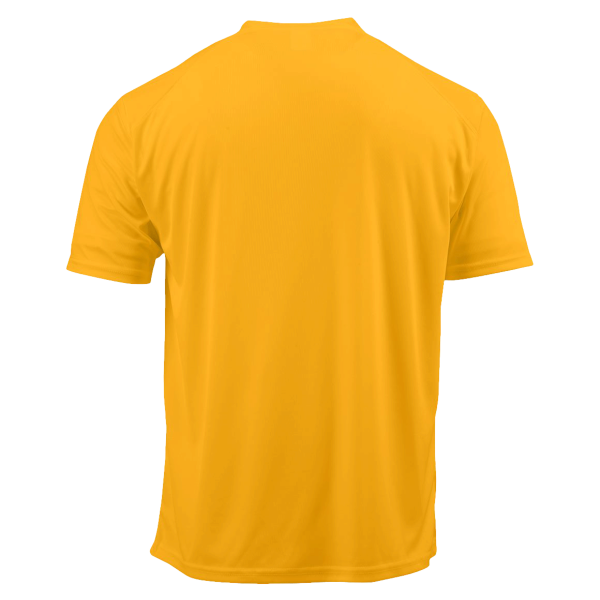 Paragon Unisex Islander Performance T-Shirt, Gold, Back view