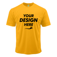 Paragon Unisex Islander Performance T-Shirt, Gold, Front view, Mockup