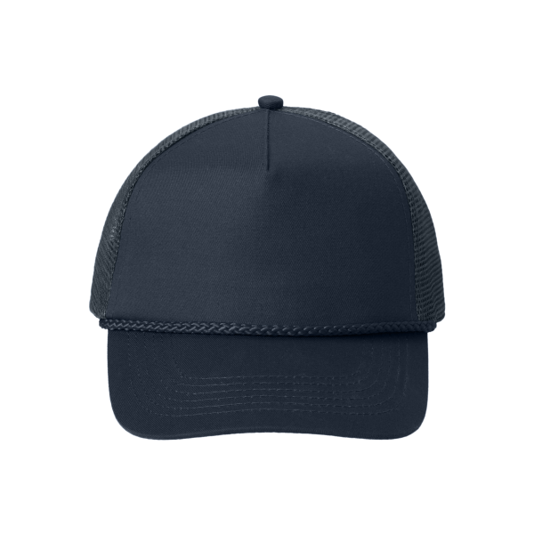 Port Authority 5 Panel Snapback Cap, Navy, Front view