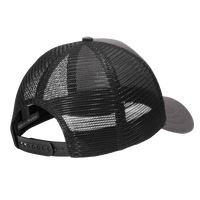 Port Authority 5 Panel Twill Foam Trucker Cap, Charcoal / Black, Back view