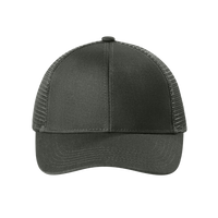 Port Authority Adjustable Mesh Back Cap, Carbon Grey, Front view