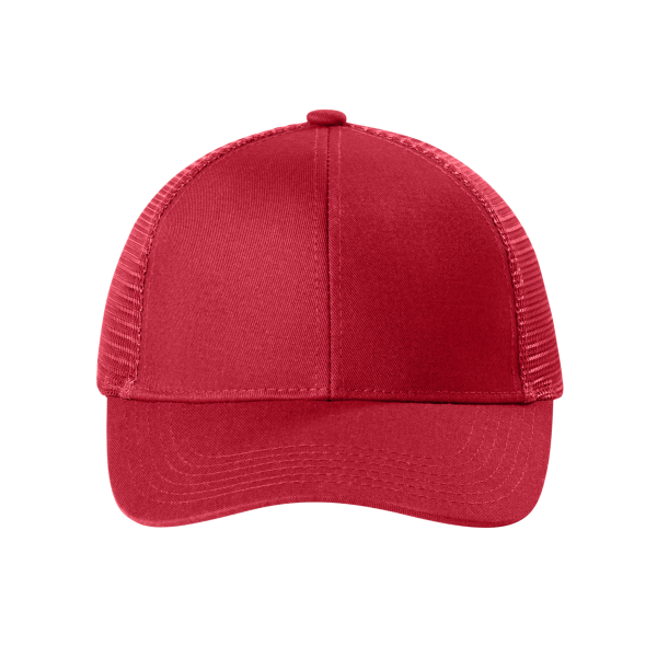 Port Authority Adjustable Mesh Back Cap, Chili Red, Front view