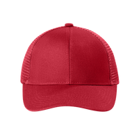 Port Authority Adjustable Mesh Back Cap, Chili Red, Front view