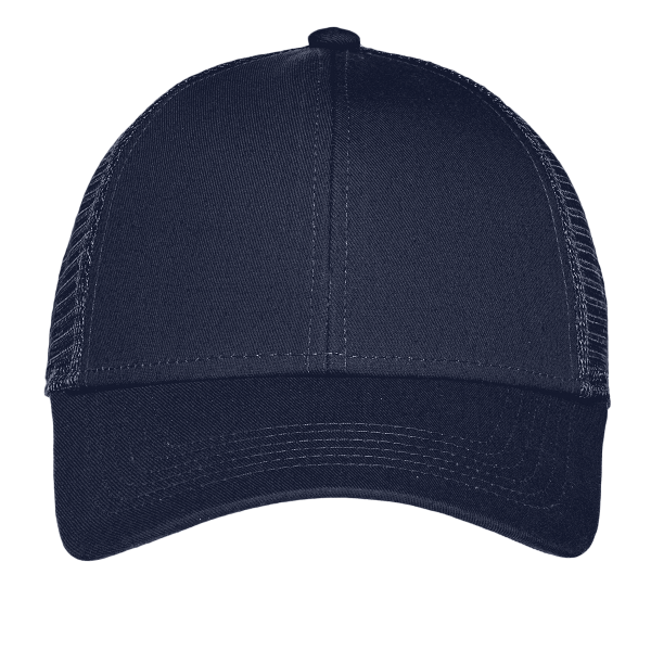 Port Authority Adjustable Mesh Back Cap, True Navy, Front view