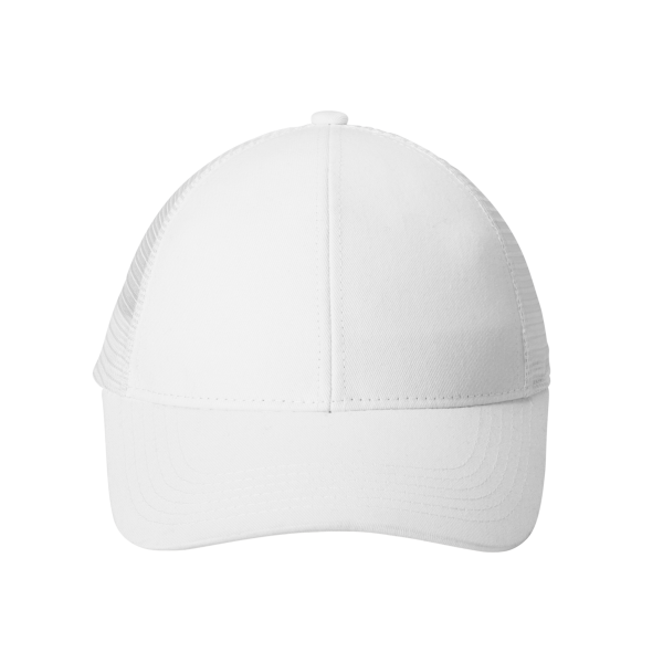 Port Authority Adjustable Mesh Back Cap, White, Front view