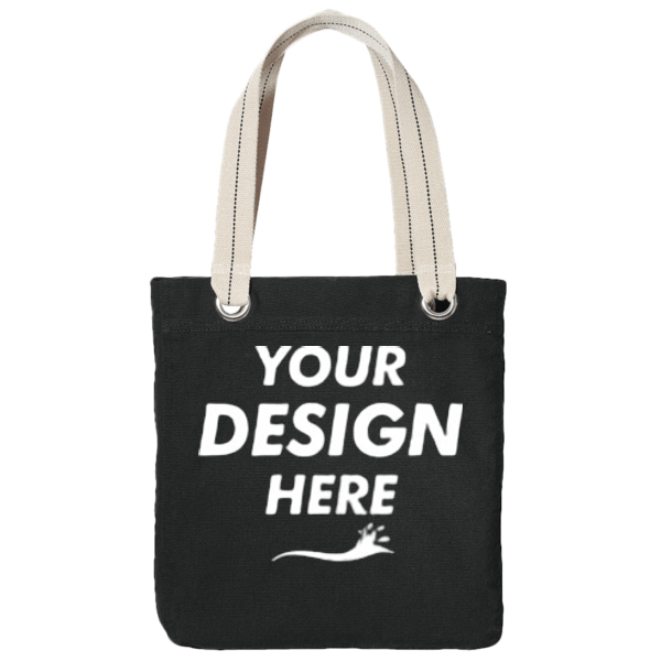 Port Authority Allie Tote, Black / Black, Front view, Mockup