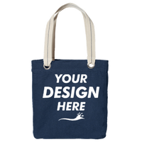 Port Authority Allie Tote, Navy / Navy, Front view, Mockup