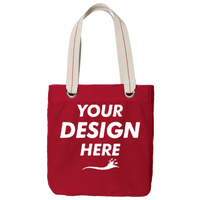 Port Authority Allie Tote, Sangria / Sangria, Front view, Mockup