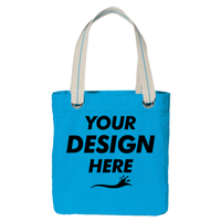 Port Authority Allie Tote, Turquoise / Turquoise, Front view, Mockup