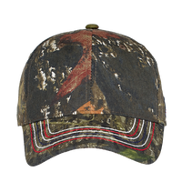 Port Authority Americana Contrast Stitch Camouflage Cap, Mossy Oak New Break-Up, Front view