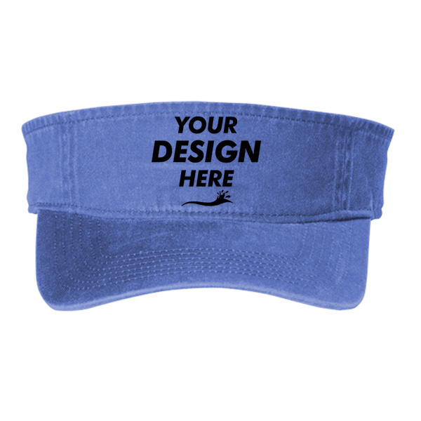 Port Authority Beach Wash ® Visor, Blue Moon, Front view, Mockup