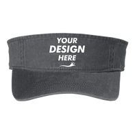 Port Authority Beach Wash ® Visor, Coal, Front view, Mockup