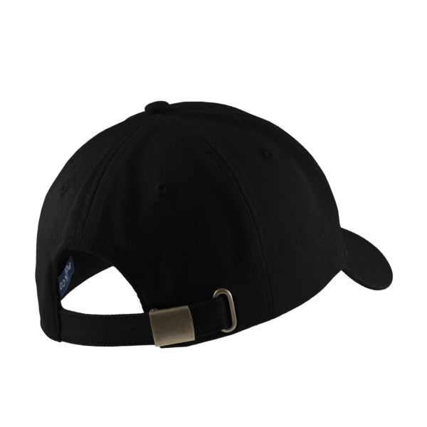 Port Authority Brushed Twill Cap, Black, Back view