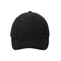 Port Authority Brushed Twill Cap, Black, Front view