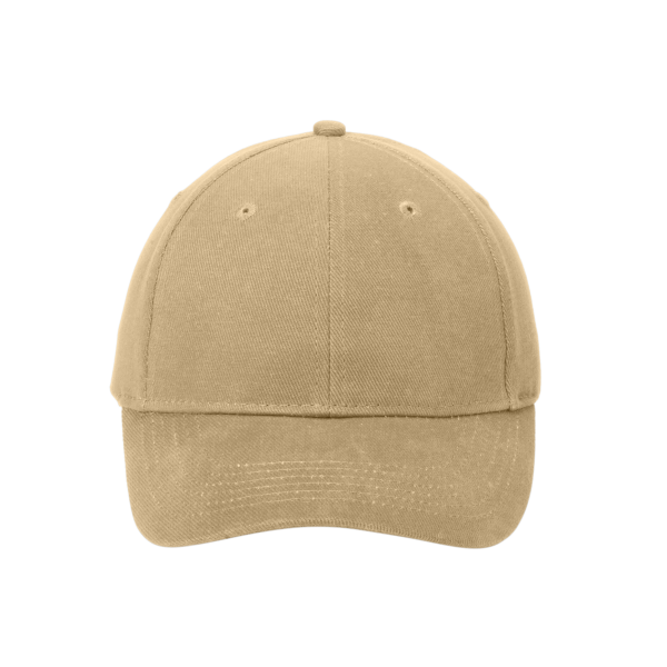Port Authority Brushed Twill Cap, Khaki, Front view