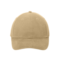 Port Authority Brushed Twill Cap, Khaki, Front view
