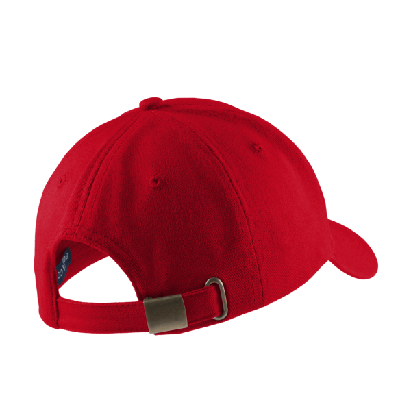Port Authority Brushed Twill Cap, Red, Back view