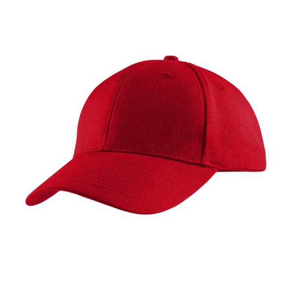 Port Authority Brushed Twill Cap, Red, Left Side view