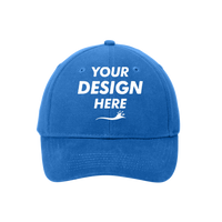 Port Authority Brushed Twill Cap, Royal, Front view, Mockup
