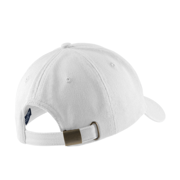 Port Authority Brushed Twill Cap, White, Back view