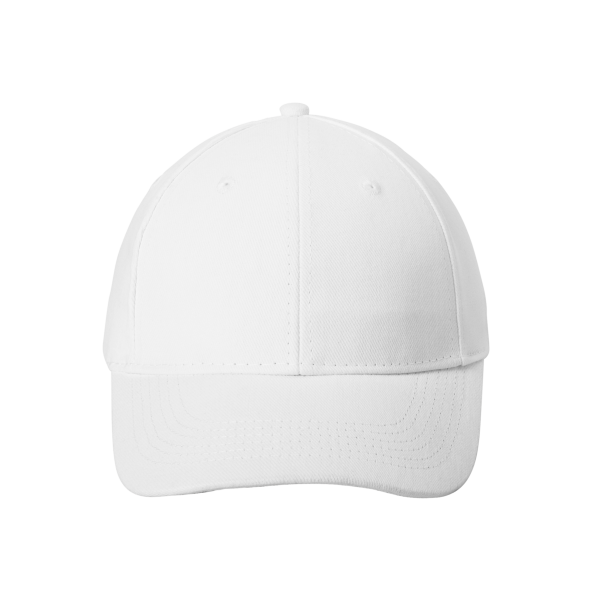 Port Authority Brushed Twill Cap, White, Front view